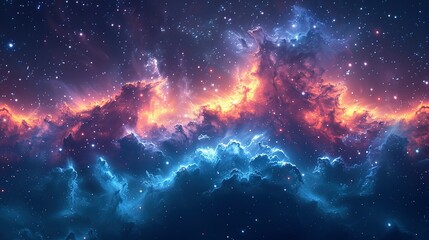 Wall Mural - Luminous Cosmos: Nightscape Revelations
