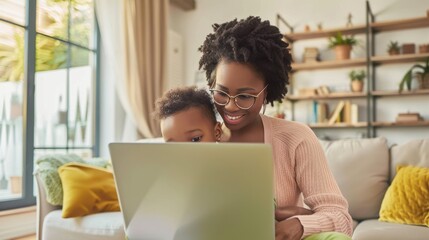 Canvas Print - The mother and child bonding