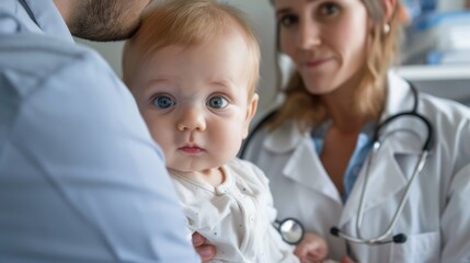 Poster - A baby with doctor