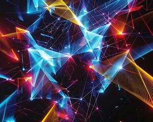 Poster - Abstract Colorful  Lines and Shapes