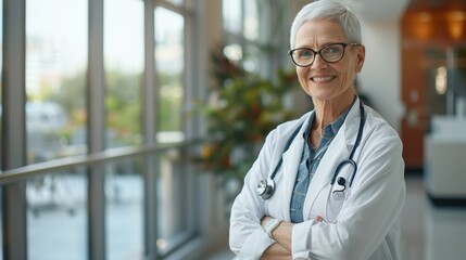 Canvas Print - The smiling senior doctor