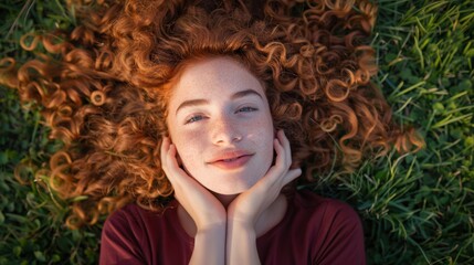 Poster - The woman with curly hair