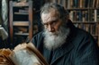 © Ruslan Batiuk - Literary giant - Lev Nikolayevich Tolstoy, intense gaze and thoughtful demeanour, profound wisdom, intellectual depth of one of russia's greatest novelists, philosophers, reflecting enduring legacy.