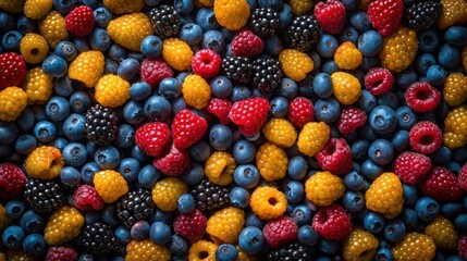 Wall Mural - The Mixed Fresh Berries