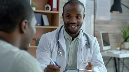 Canvas Print - The doctor with patient