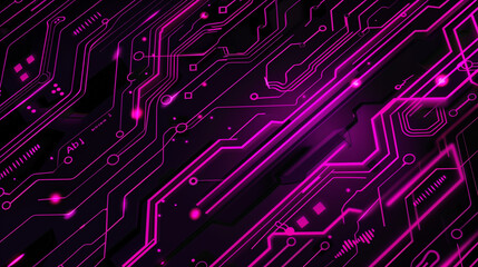 A purple electronic circuit board with many small purple squares