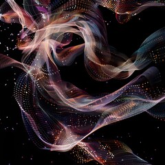 Wall Mural -  An abstract visualization of flowing light and energy patterns, creating a sense of motion and dynamic movement.

