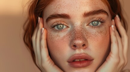 Canvas Print - The Freckled Woman's Face