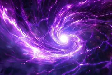 Wall Mural - a purple spiral galaxy