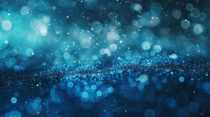 Wall Mural - modern abstract background. blue glow particle abstract bokeh background
