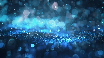 Wall Mural - modern abstract background. blue glow particle abstract bokeh background
