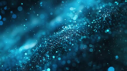Wall Mural - Modern abstract background. Blue glow particle abstract bokeh background 