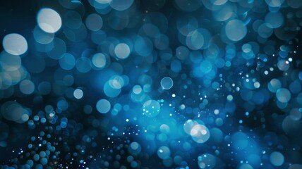 Wall Mural - Modern abstract background. Blue glow particle abstract bokeh background 