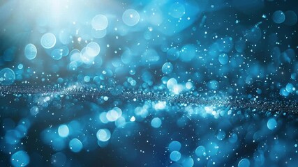 Wall Mural - Modern abstract background. Blue glow particle abstract bokeh background 