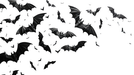 halloween bat and bats on transparent background