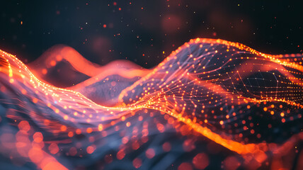 Digital background for tech operations, neural networks, AI, data transmission, and encryption.