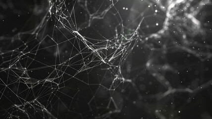 spider web with dew drops