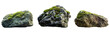 © Ekkarat_Studio - A large moss-covered rock isolated on transparent background, png.