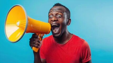 The man with megaphone