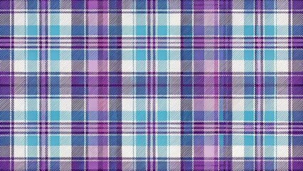 Abstract Geometric Seamless Check Pattern. Classic Blue And Purple Tartan Plaid.