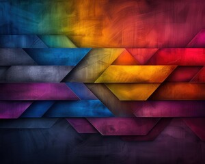 Poster - A colorful abstract painting with a variety of colors and shapes. The painting is a representation of the artist's creativity and imagination