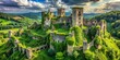© Woonsen - A medieval castle now in ruins covered by green vegetation , medieval, castle, covered