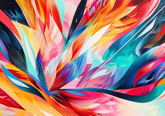 Poster - abstract colorful shapes