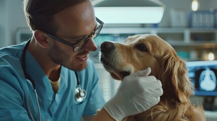 Poster - The Veterinarian and Dog