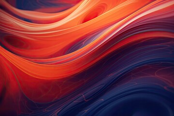 Aufkleber - a colorful abstract painting of waves, dynamic fluid dynamics background with flowing streams and vortices