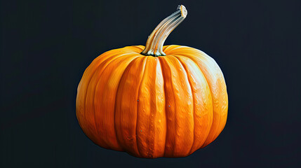 Wall Mural - pumpkin painting on black background