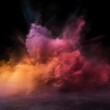 © Palung - Abstract colorful background. Powerful explosion of colorful colored dust. Professional color grading.