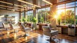 © Caitlin - Vibrant sunlight illuminates a thriving beauty salon's interior, featuring modern equipment, sleek decor, and a hint of luxurious ambiance.