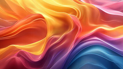 Poster - Abstract colorful background with wavy pattern forming smooth swirls