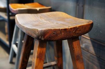 Sticker - Rustic Wooden Stool