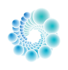 Fototapete - abstract blue sphere