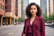 © ROKA Creative - Young Woman in Blue Blazer on City Street
