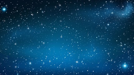 Canvas Print - A blue background dotted with tiny white stars, creating a starry night sky effect