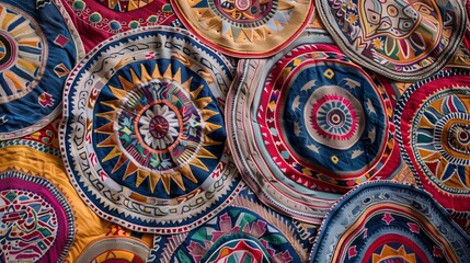Poster - circle motifs in global textiles symbolize unity, timelessness, and life cycles, reflecting cultural