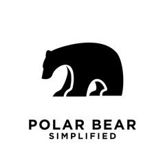 Wall Mural - Polar Bear logo icon design vector illustration