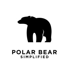 Wall Mural - Polar Bear logo icon design vector illustration