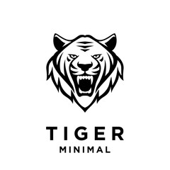 Wall Mural - Tiger Head logo icon design illustration