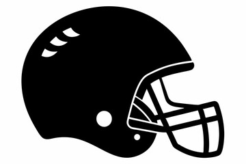 American Football Helmet Silhouette Vector, football helmet flat icon, Helmets black Clip art