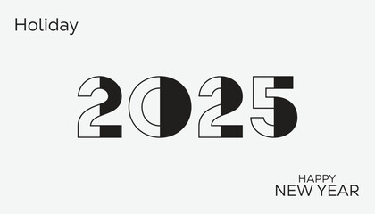 Happy new year 2025 Modern design. banner design template Vector illustration background design.