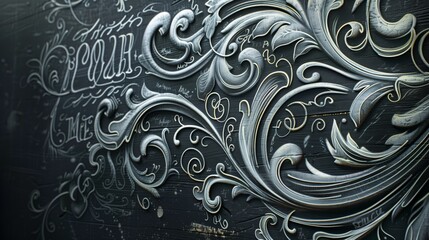 Poster - a detailed chalkboard sign with exquisite lettering transforms a simple message into a visual displa
