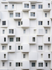 Sticker - Modern Abstract White Building Facade Design