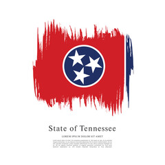 Wall Mural - Flag of the state of Tennessee. The United States of America