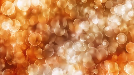 Wall Mural - Warm Glowing Bokeh Lights Festive Background