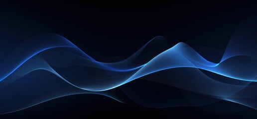 Sticker - Elegant Blue Abstract Wavy Background Design