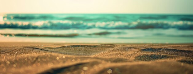 Sticker - Serene Ocean View and Sandy Beach Dunes