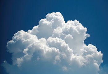 Wall Mural - Fluffy White Clouds on a Clear Blue Sky